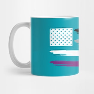 LGBTQ American Flag USA Progressive New Pride Asexual Flag Mug